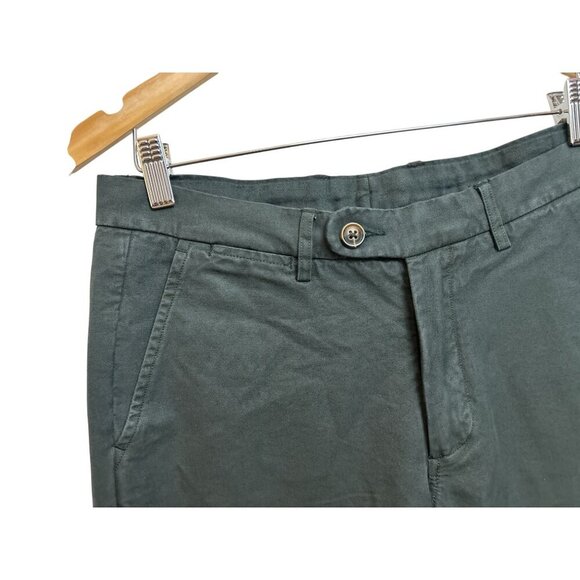 SPIER & MACKAY Slim Fit Green Chinos Mens Size 32 Cotton Blend Casual Pants - Picture 4 of 11
